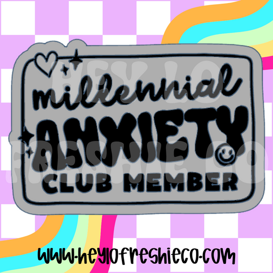 Millennial Anxiety Club Member Silicone Mold