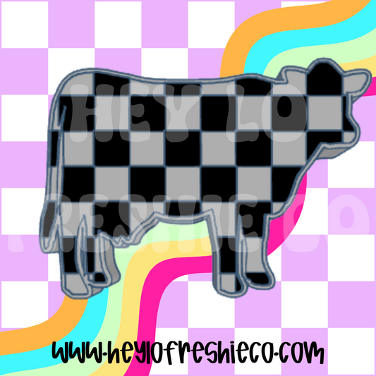 Checkered Cow Silicone Mold