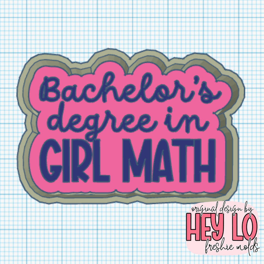 Bachelors Degree In Girl Math Silicone Mold