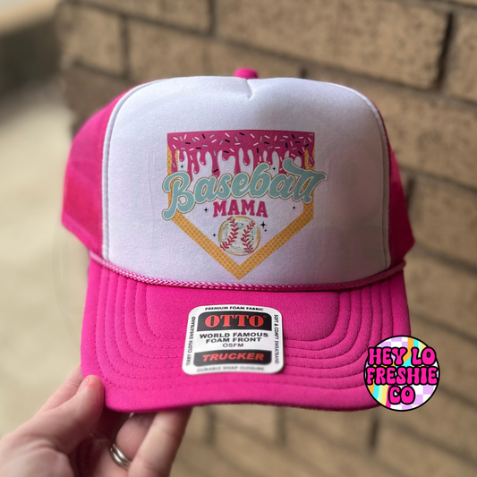 Baseball Mama Trucker Hat