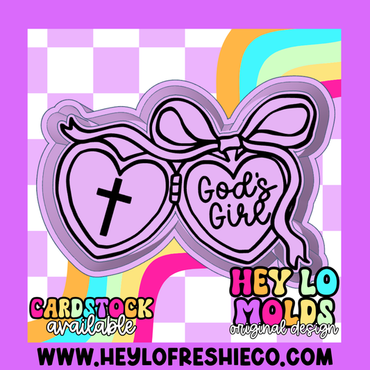 God's Girl Locket Silicone Mold