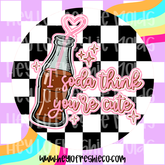 Round Cardstock | I Soda Think You're Cute