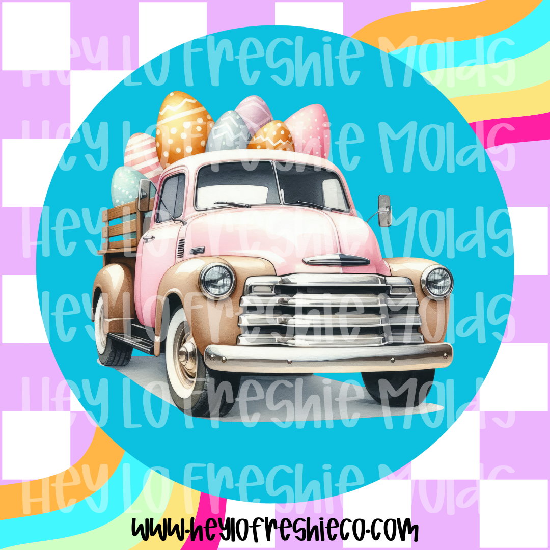 Round Cardstock | Easter Truck