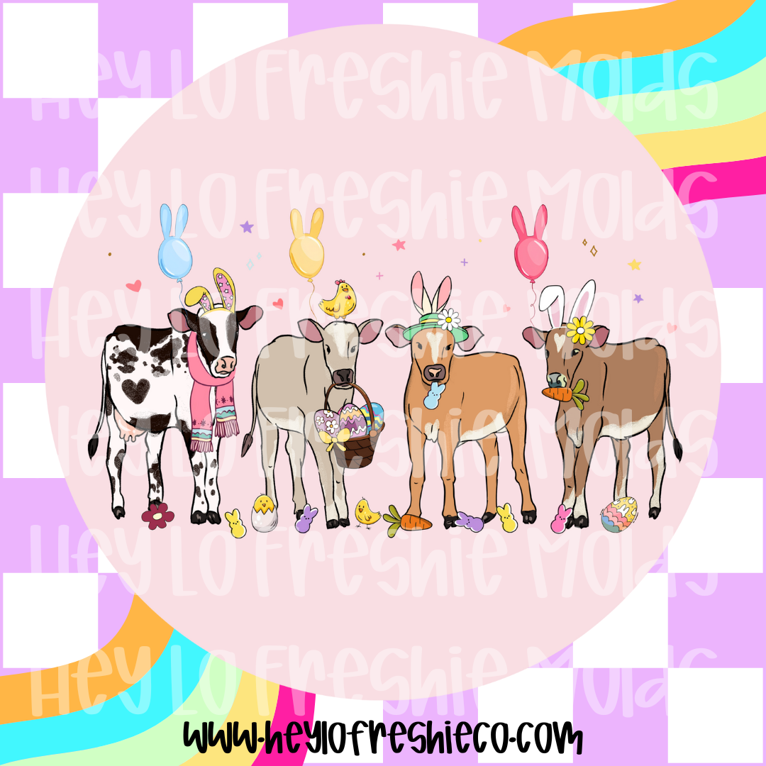 Round Cardstock | Easter Cows