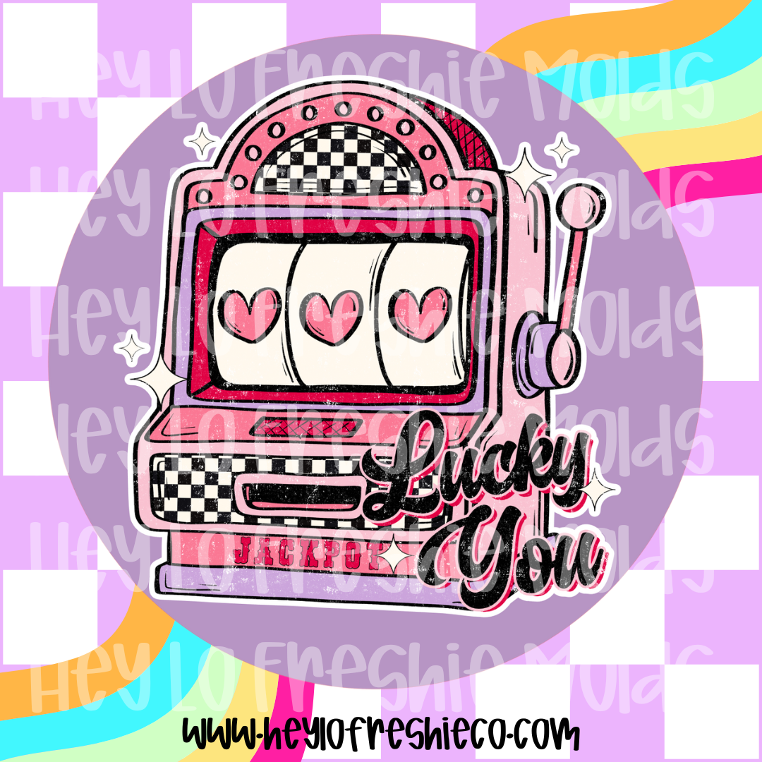 Round Cardstock | Lucky You Slot Machine