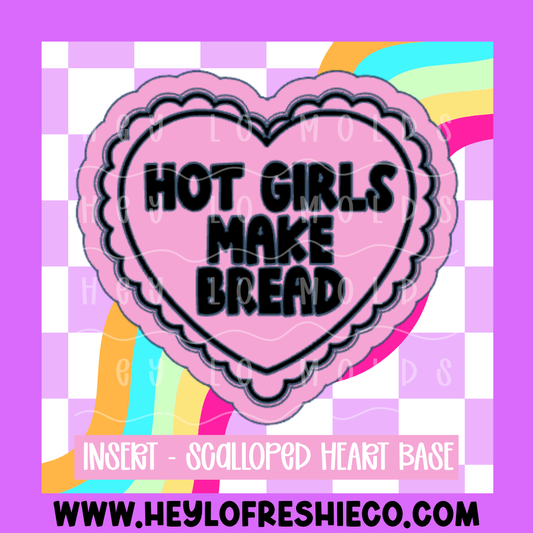 Scalloped Heart Insert - Hot Girls Bake Bread