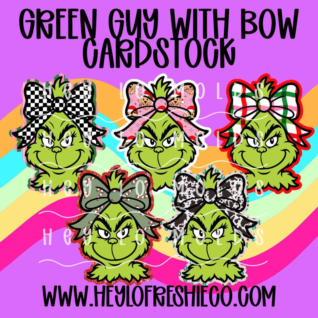 Cardstock Grab Bag | Green Guy With Bow