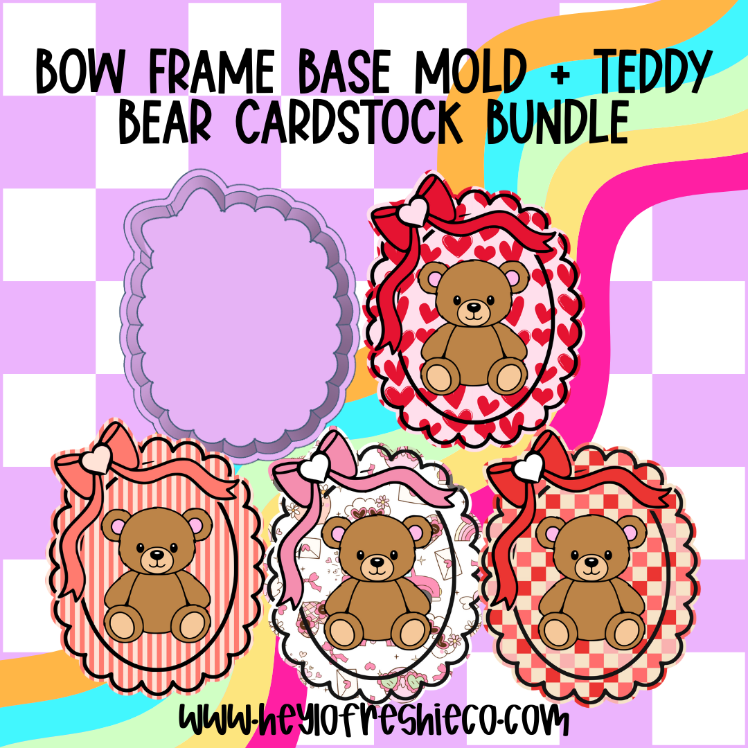 Mold & Cardstock Bundle: Teddy Bear Frame