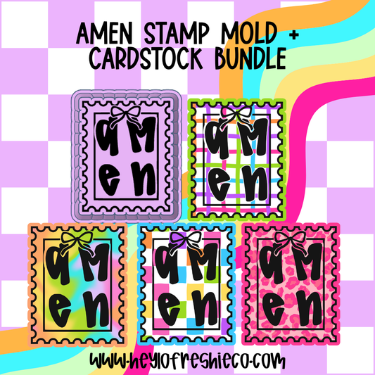 Mold & Cardstock Bundle: Amen Stamp