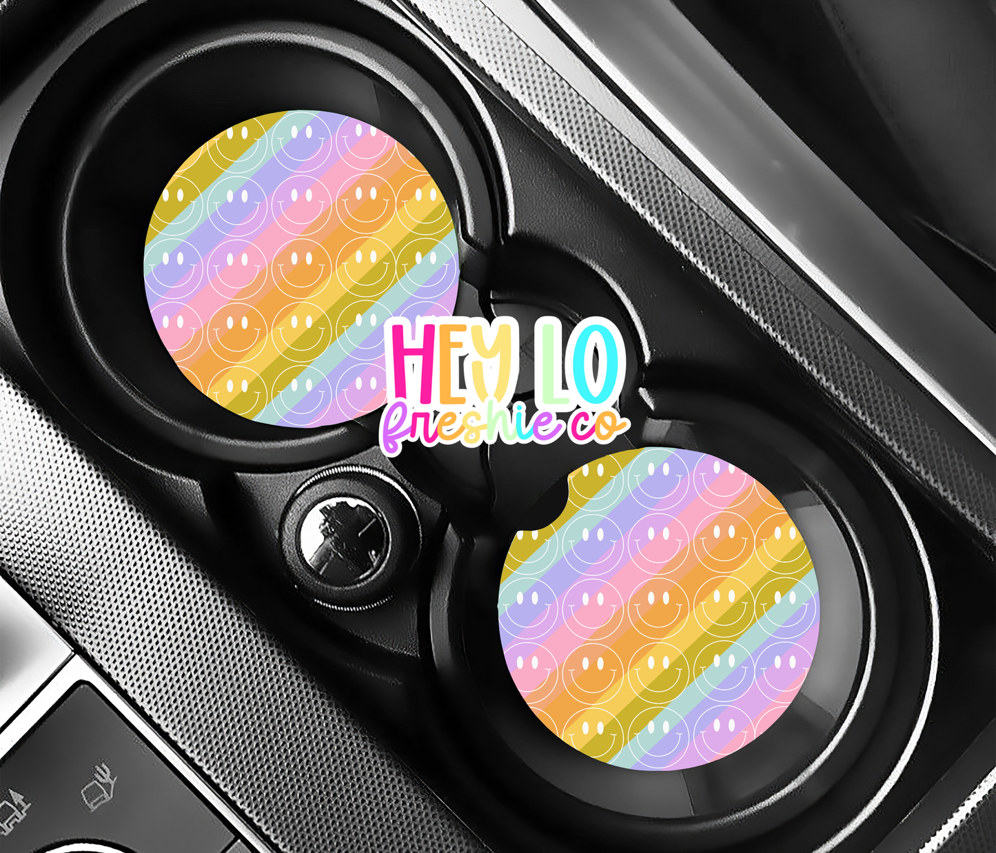 Car Coaster (Set of 2) | Rainbow Smiles