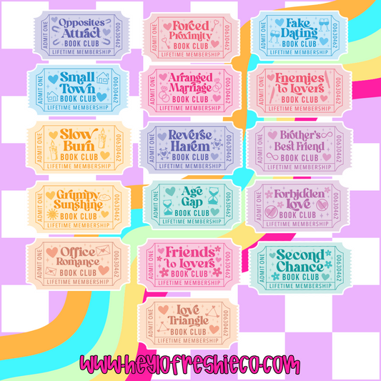 Book Trope Ticket Cardstock Grab Bag [16 count]