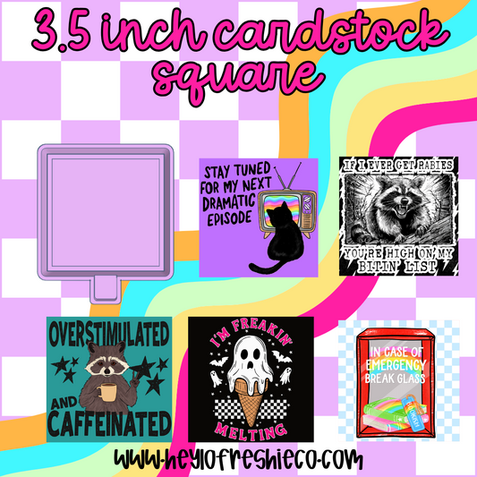 3.5 Inch Square Mold Cardstock Grab Bag | 10 Count