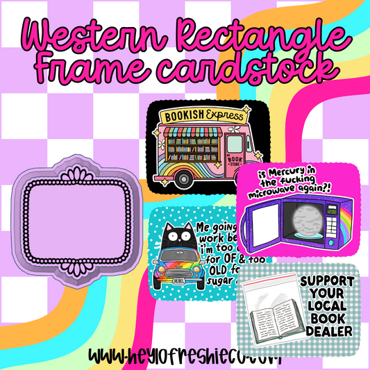 Western Rectangle Frame Mold Cardstock Grab Bag | 10 Count