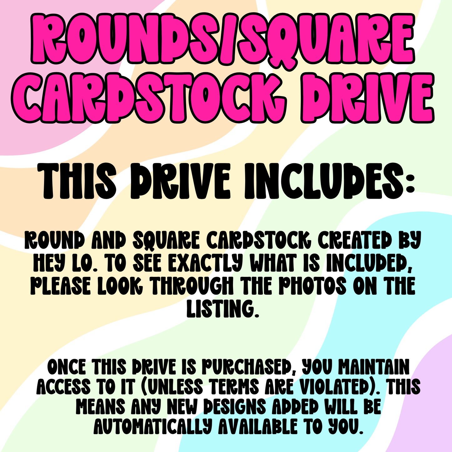 Digital Cardstock: Full Round/Square Drive