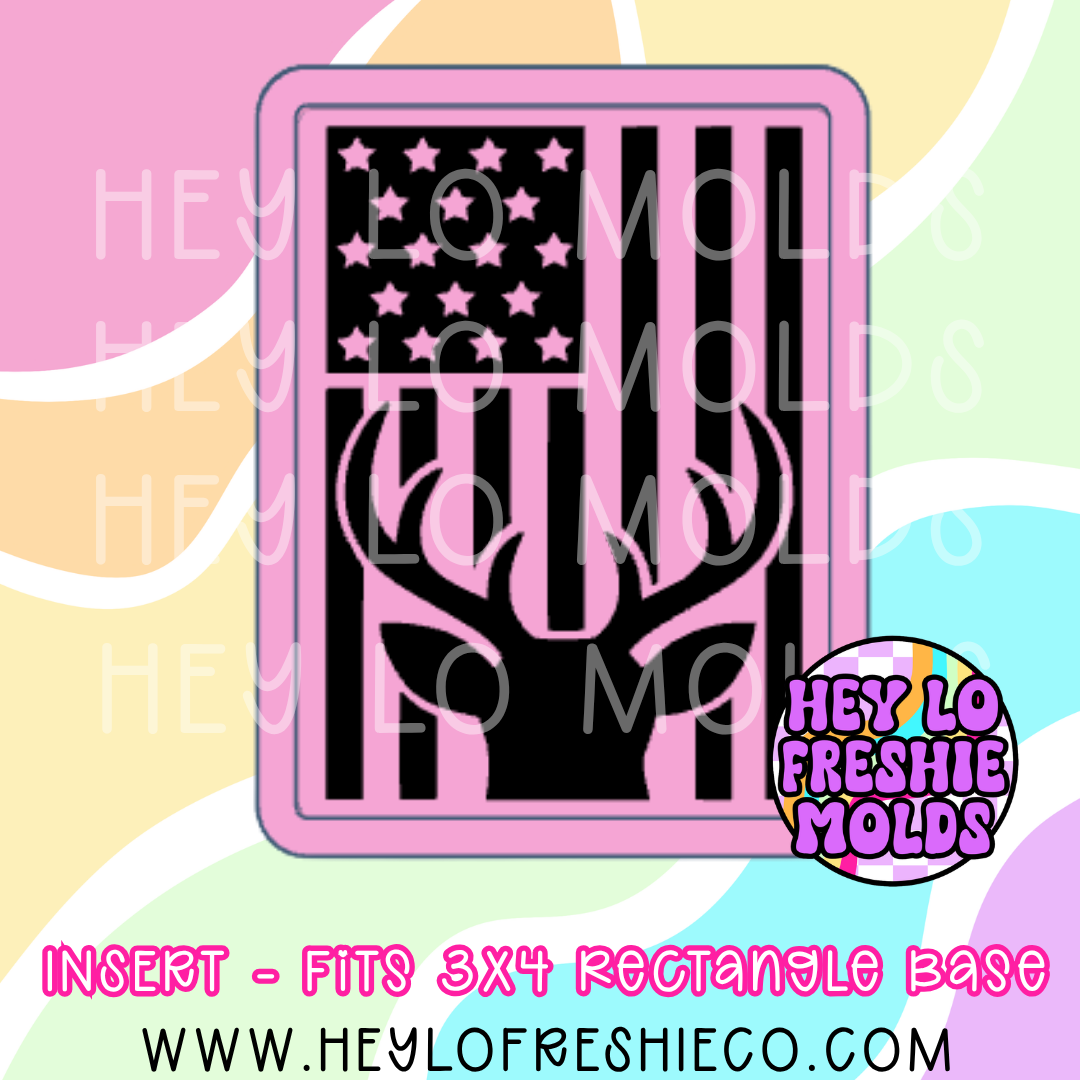 Rectangle Insert - Buck Flag