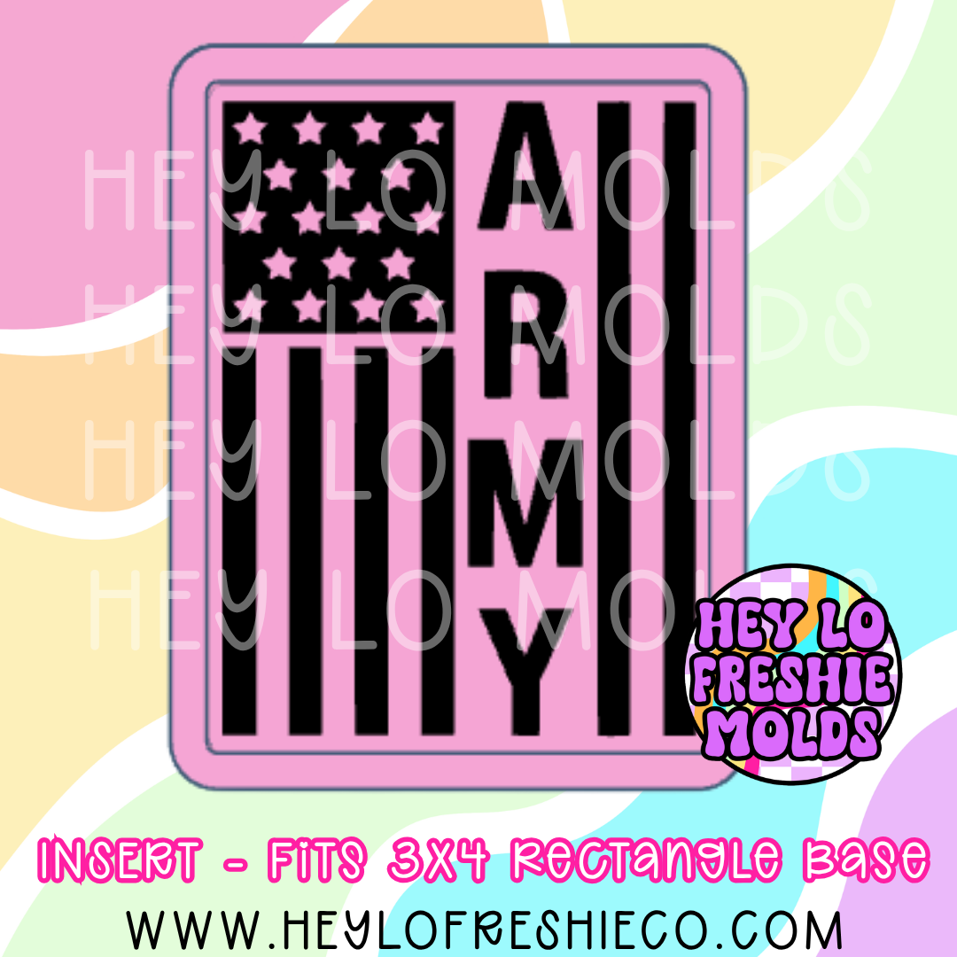 Rectangle Insert - ARMY Flag