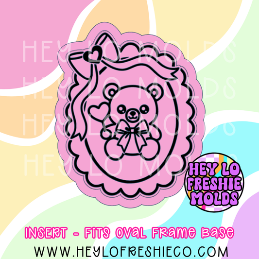 Oval Frame Insert - Teddy Bear