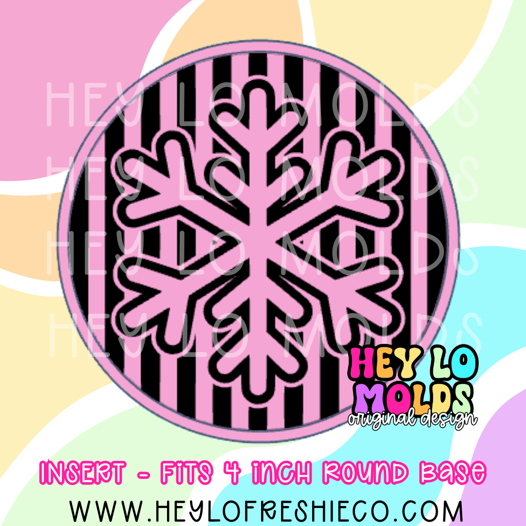 4 Inch Round Insert - Snowflake