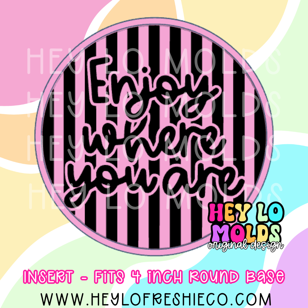 4 Inch Round Insert - Enjoy Where You Are