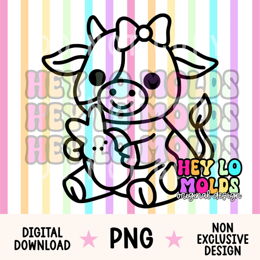 Peeps Cow - Freshie Mold PNG