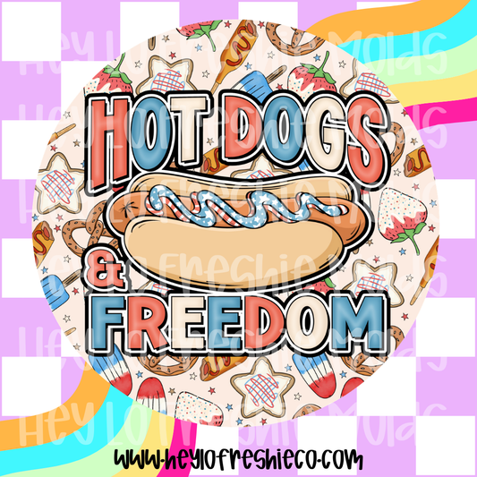 Round Cardstock 093 | Hot Dog & Freedom