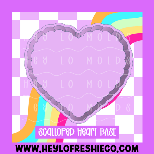 Scalloped Heart Base Silicone Mold