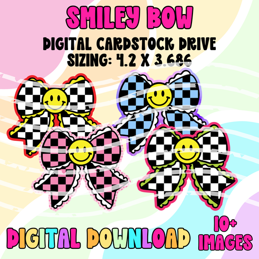 Digital Cardstock Drive: Smiley Bow