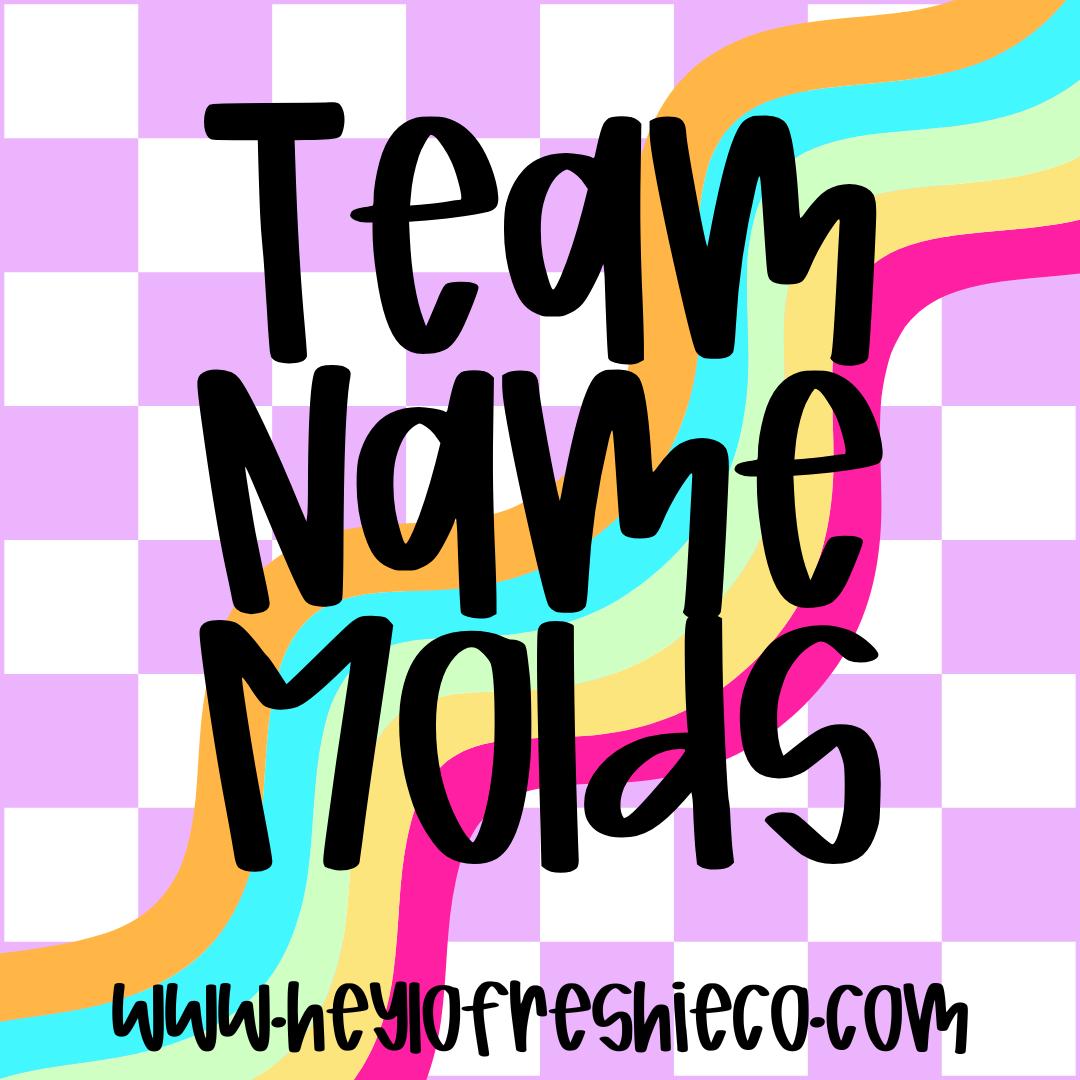 Team Name Pattern Team Names Silicone Mold – Hey Lo Freshie Co
